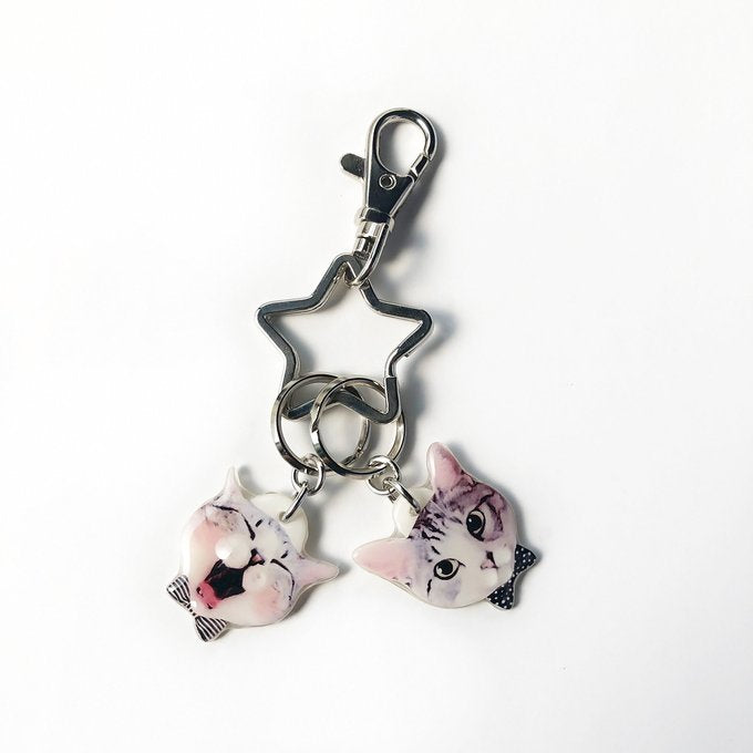 うちの子アクセサリー/2連BAGチャーム - スター/SILVER
