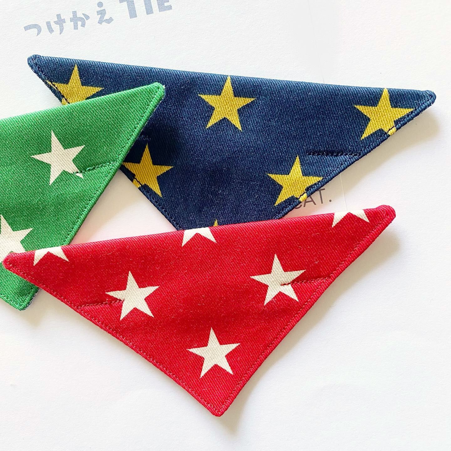 つけかえtie 三角バンダナ スター こん