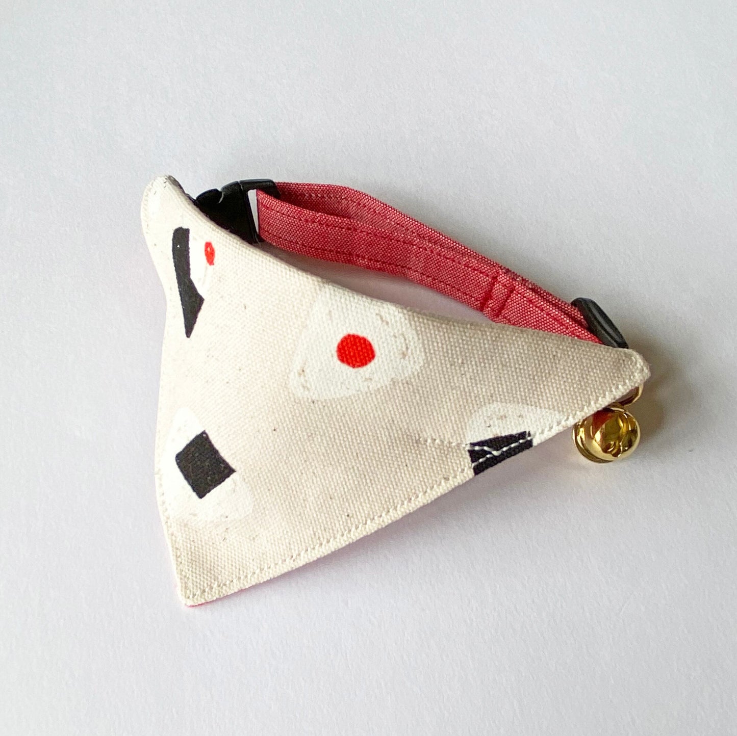 つけかえtie SET おにぎり柄バンダナ&あか のチョーカー