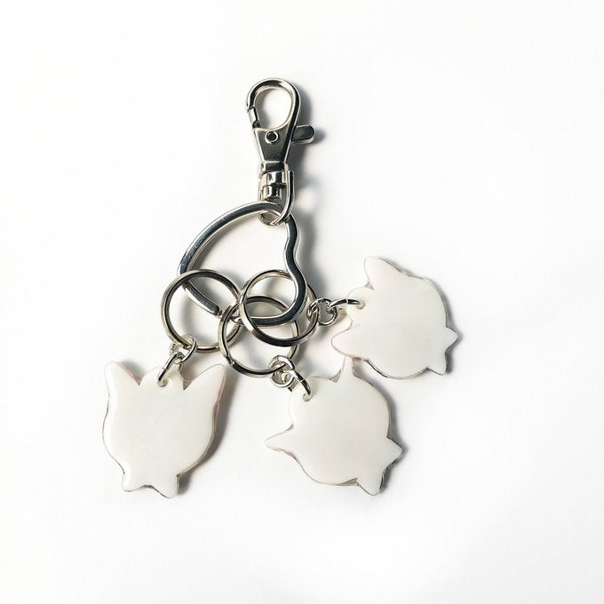 うちの子アクセサリー/2連BAGチャーム - ハート/SILVER