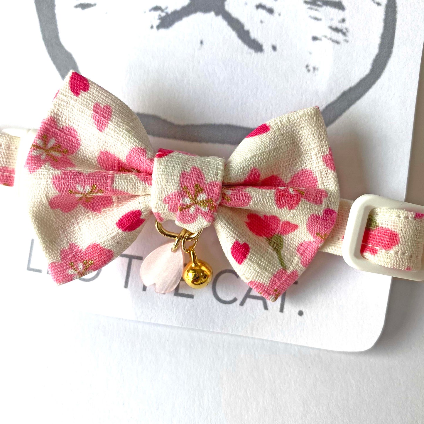 にゃんこ様用 蝶ネクタイ さくら ぴんく