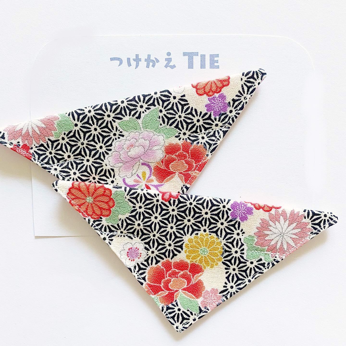つけかえtie 三角バンダナ 和のお花 モノ