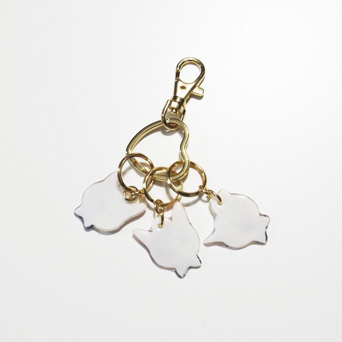 うちの子アクセサリー/3連BAGチャーム - ハート/GOLD