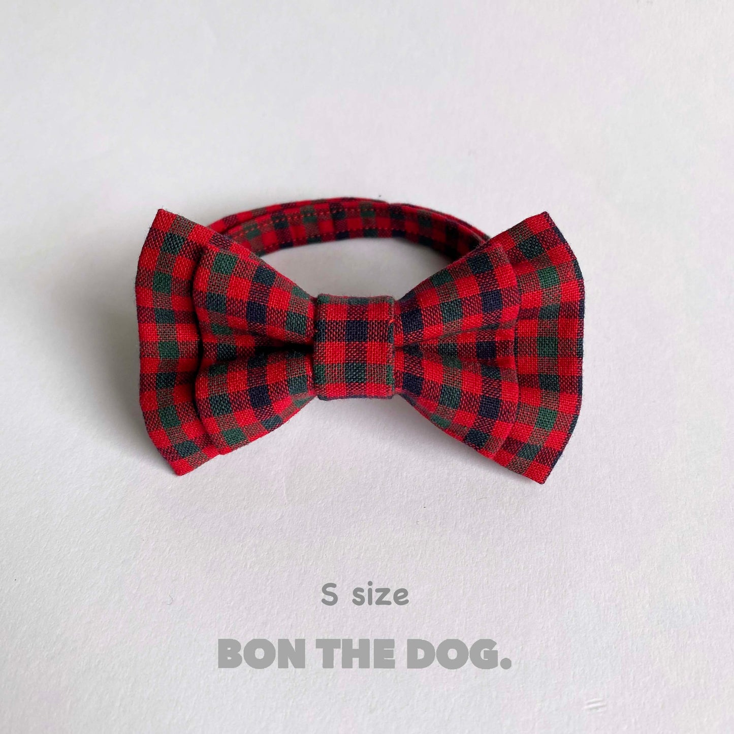 ぼんぼん蝶ネクタイチェック あか