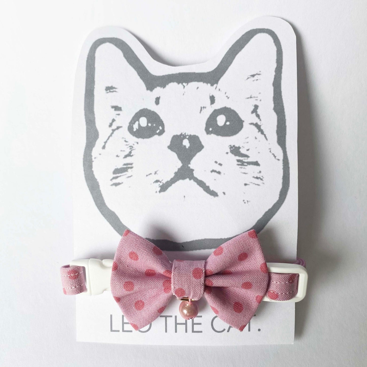 にゃんこ様用 蝶ネクタイ カラフルドット柄 ピンク